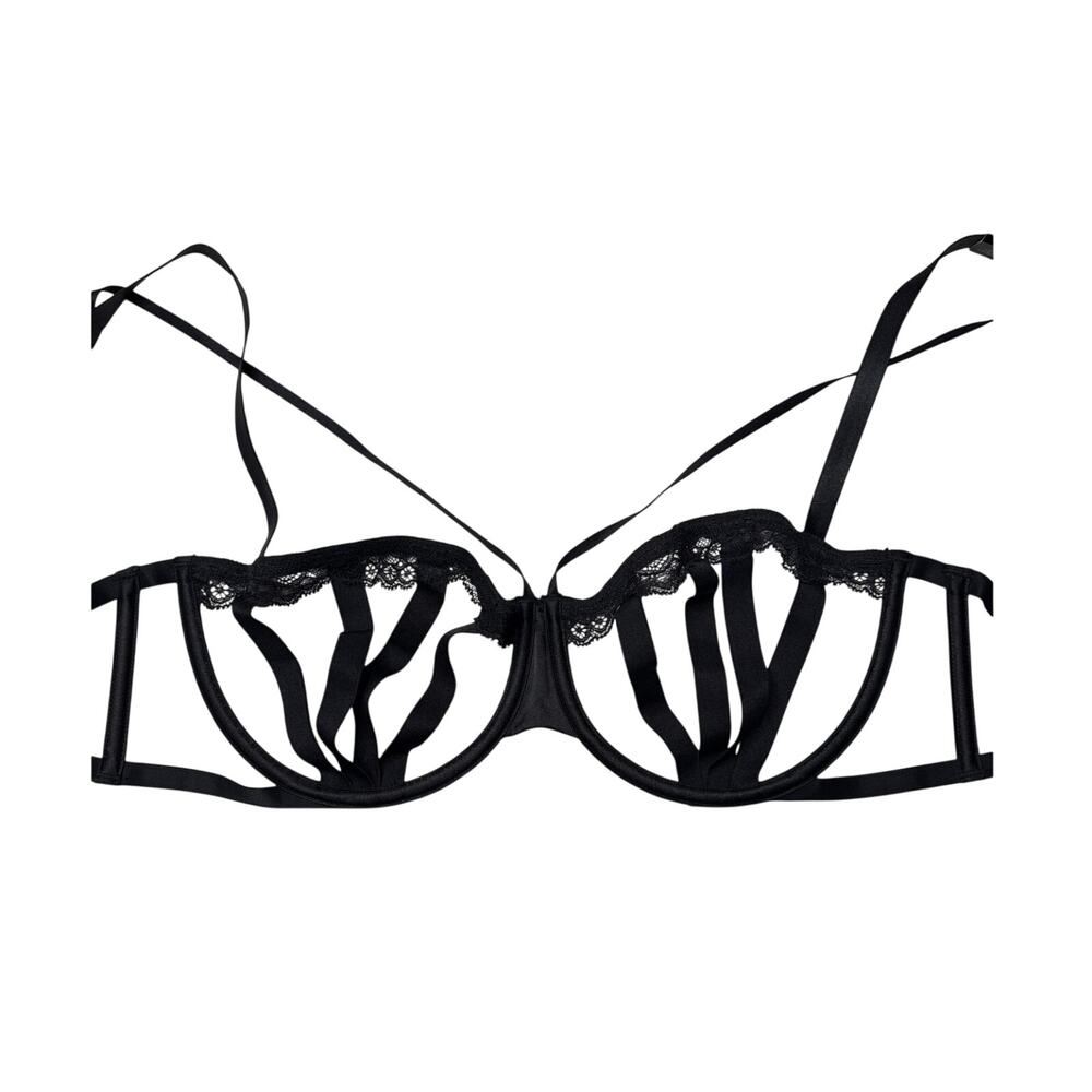 Victoria's Secret Very Sexy Strappy Caged Balconette Bra 34DD NWT - Picture 3 of 12